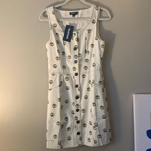 NWT ModCloth Peace Sign Pattern Dress Sz 4